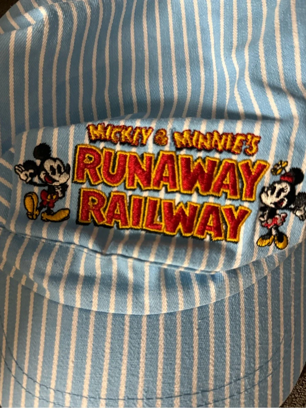 Disney Runaway Railway Kids Cap in Light Blue & White